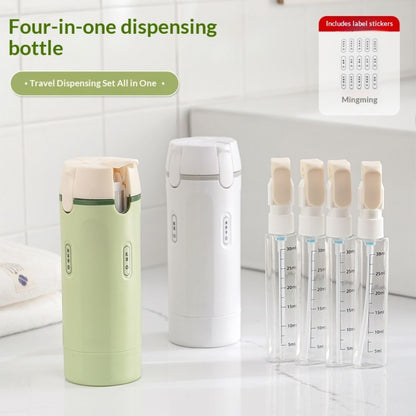 4-in-1 Portable Travel Dispenser Bottle