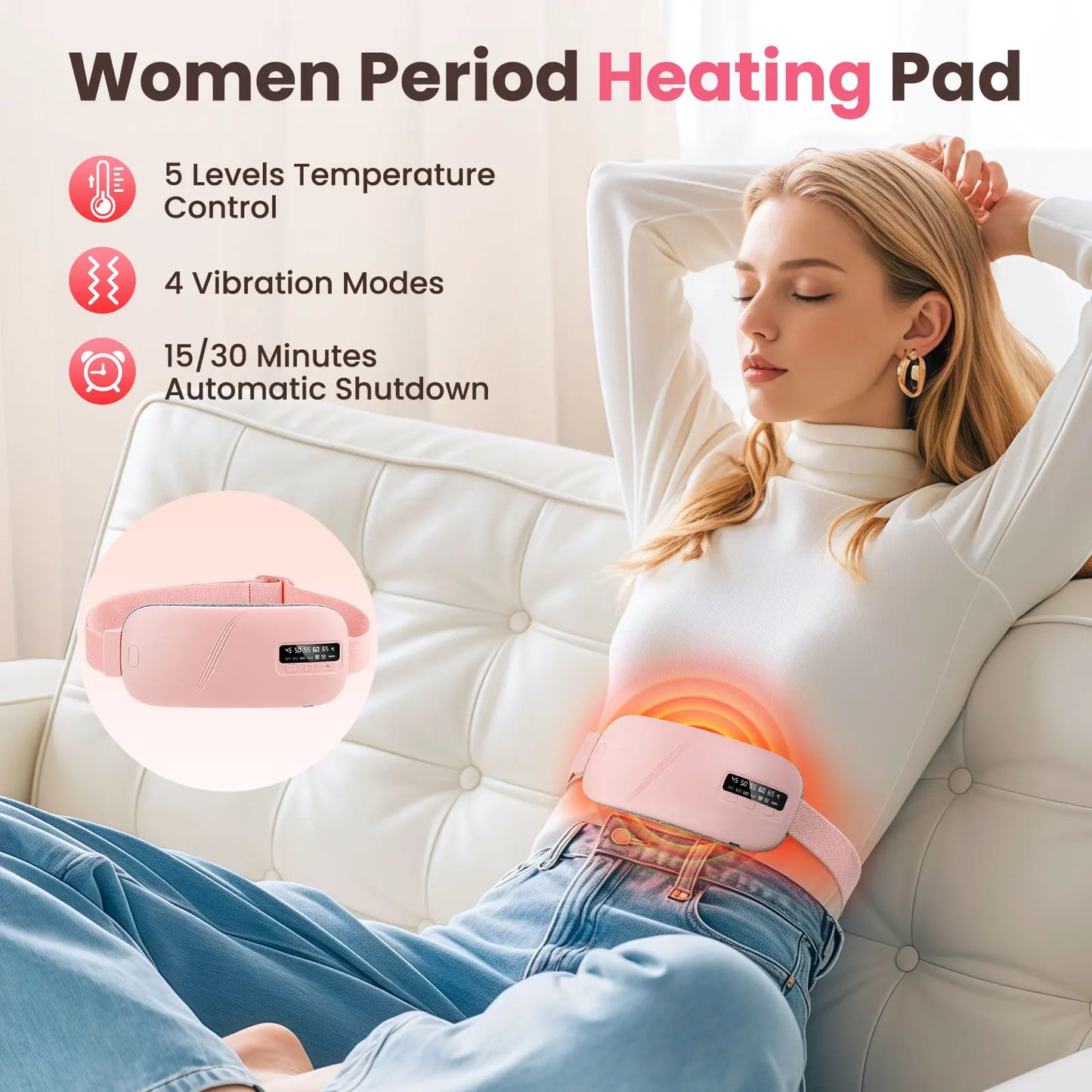 Menstrual Heating Pad for Abdomen Back Pain Relief