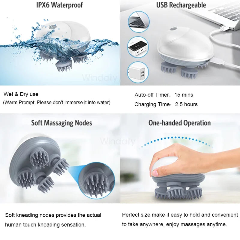 Electric Deep Tissue Scalp & Body Massager