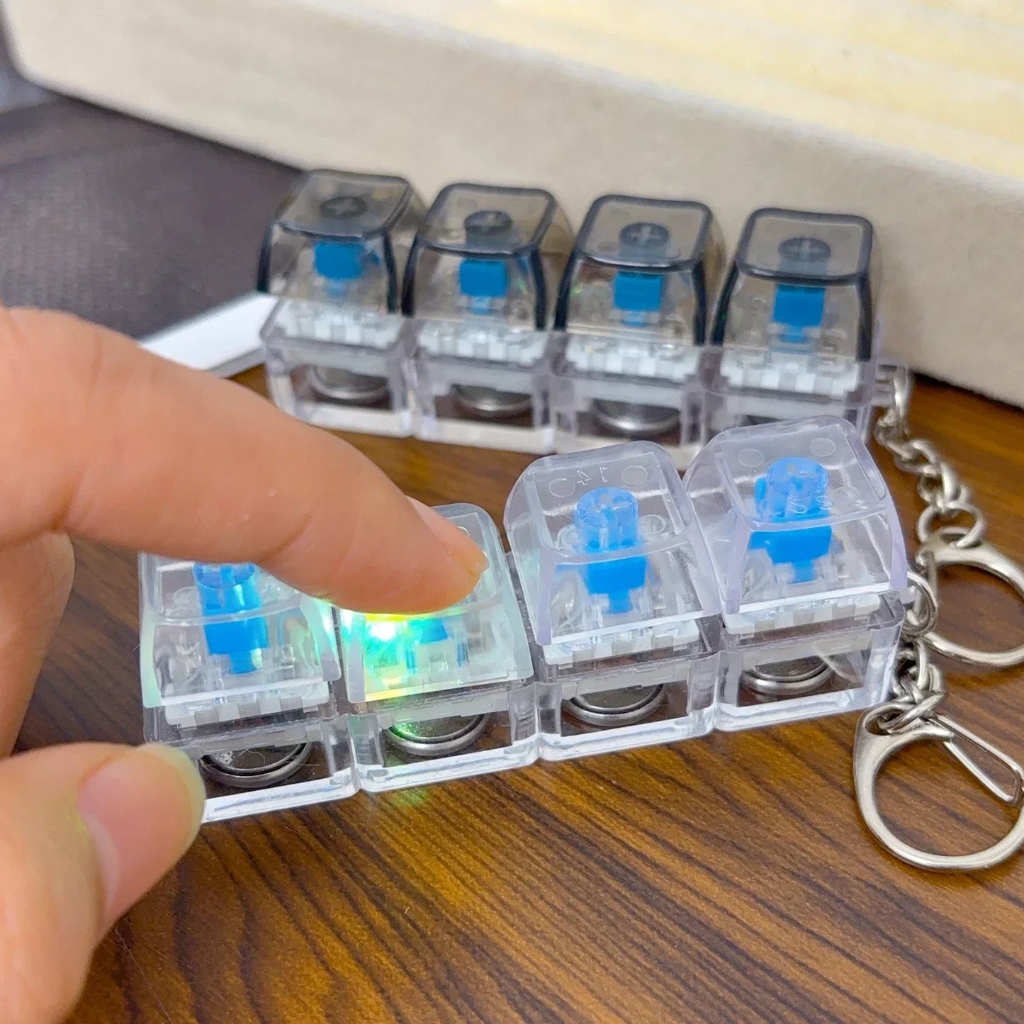 Mechanical Keyboard Fidget Clicker Keychain