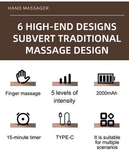 Cordless Heated Hand & Finger Massager Relief