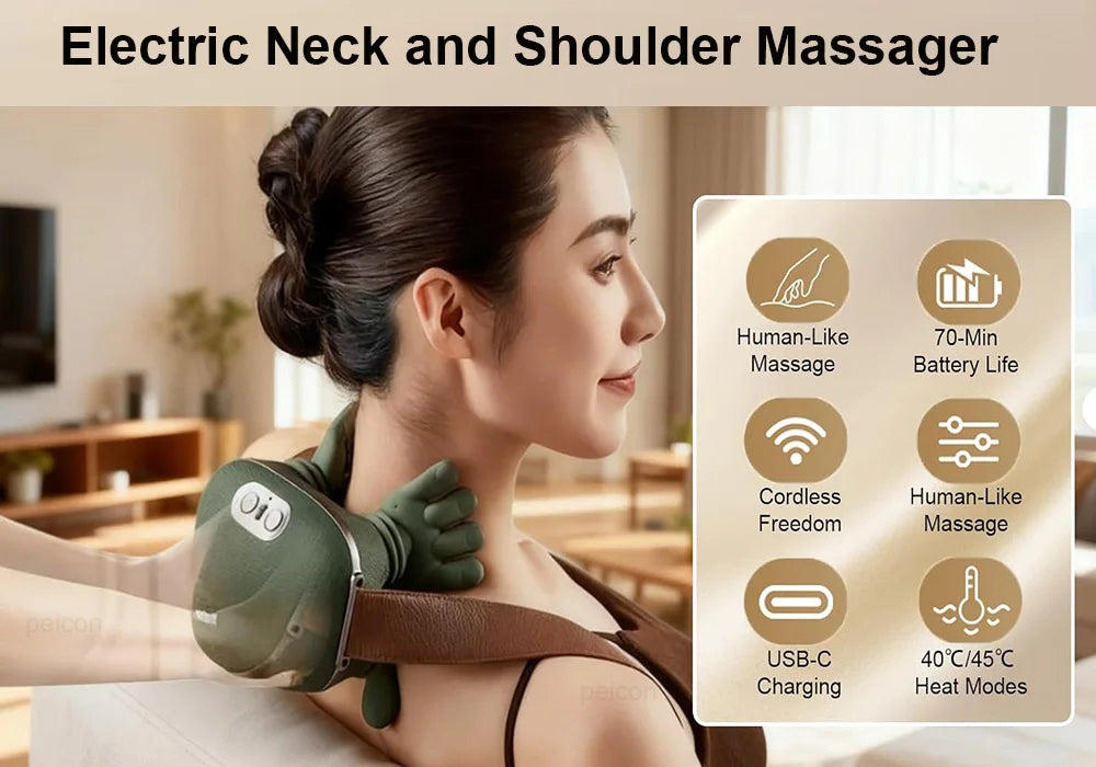 Wireless Heated Neck & Shoulder Massager