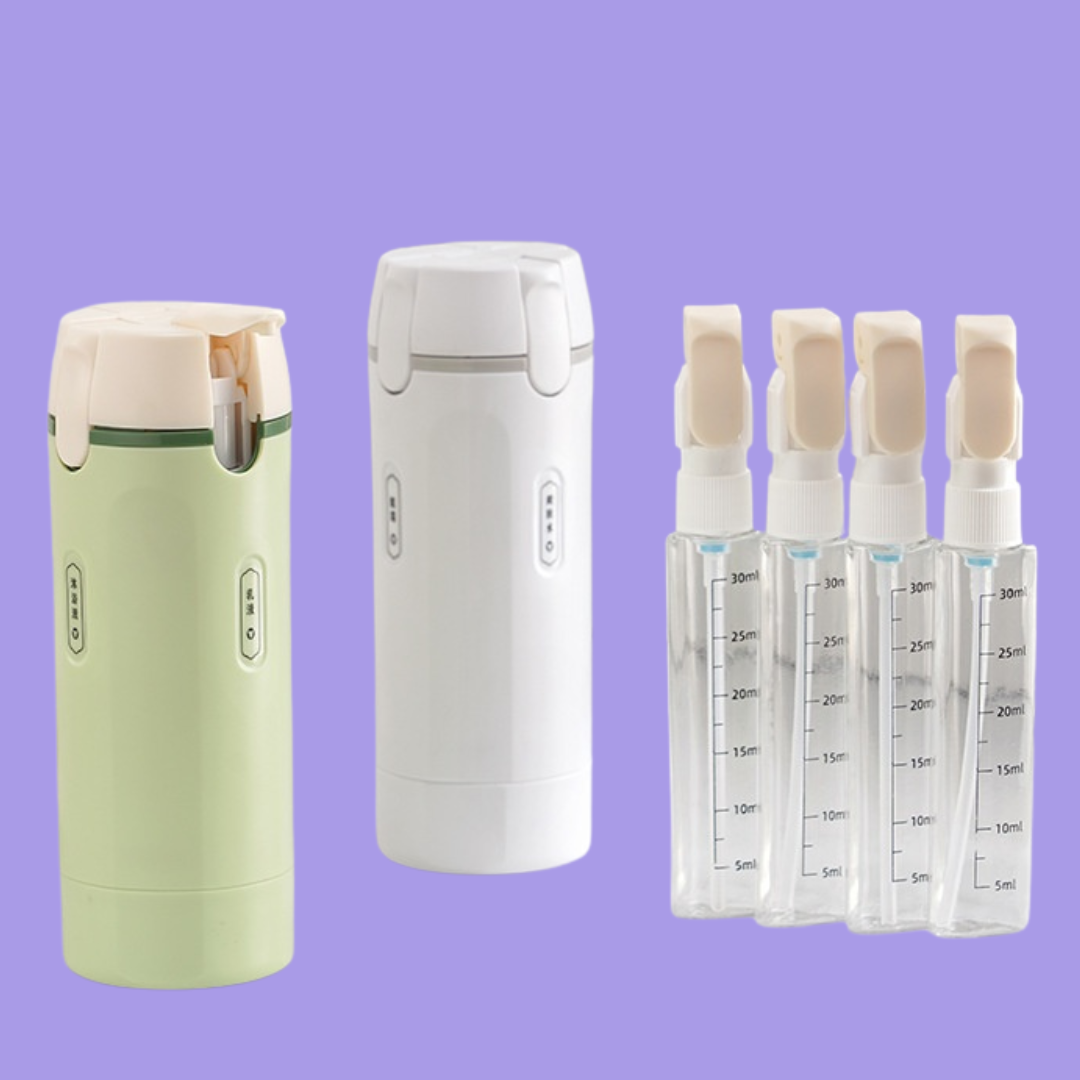 4-in-1 Portable Travel Dispenser Bottle